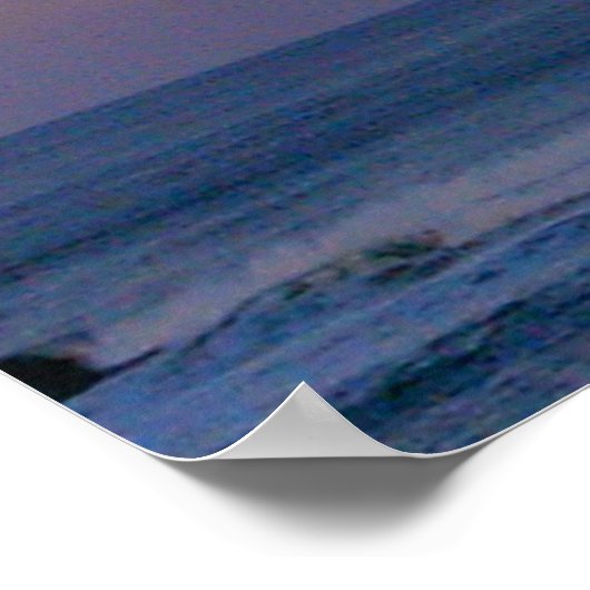 Plum Island Moonrise Poster (Ecke)