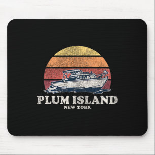 Plum Island Ny Vintagebootfahren 70er Retro-Boot-D Mousepad