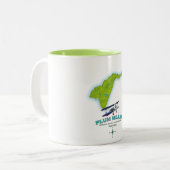 Plum Island, Southold Suffolk Landkreis, New York  Zweifarbige Tasse (Vorderseite Links)