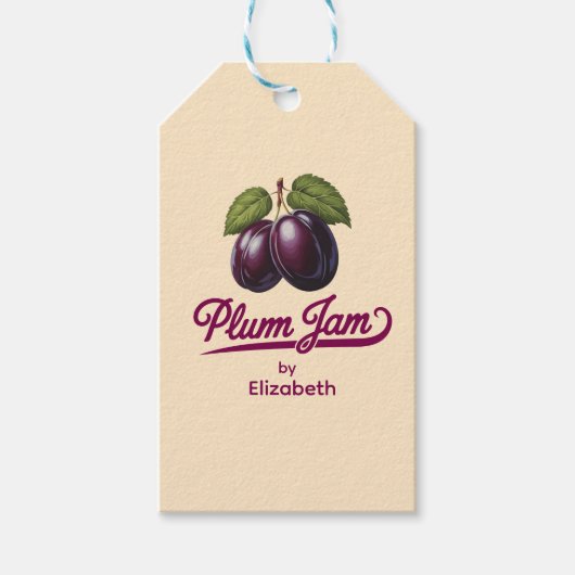 Plum Jam Geschenkanhänger (Vorderseite)