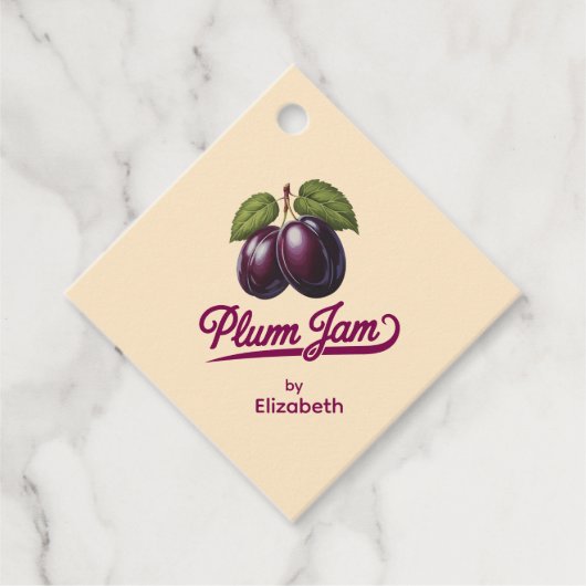 Plum Jam Geschenkanhänger (Vorderseite)