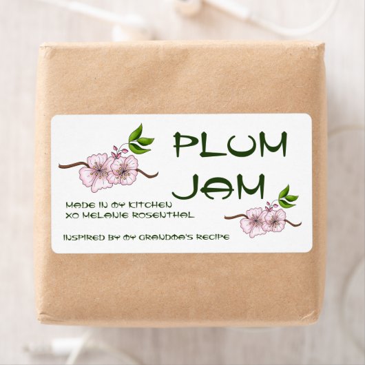 Plum Jam Jar Label (Anpassen) (Insitu)