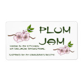 Plum Jam Jar Label (Anpassen) (Vorne)