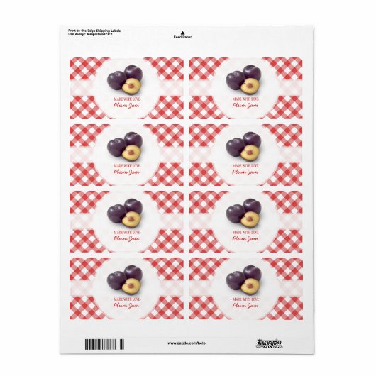 Plum-Jam-Label (Vorne)