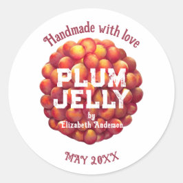 Plum Jelly Product Runder Aufkleber
