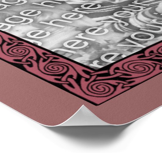 Plum keltic Design Rahmen erstellen Sie Ihr eigene Poster (Ecke)