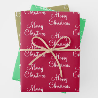 Plum Khaki und Seafoam Green Geschenkpapier Set