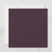 Plum Lila Aquarellblume Virtual Dusche Invit Einladung (Rückseite)