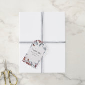 Plum Lila Aquarellfarben Blume Elegante Boho Geschenkanhänger (Mit Garn)