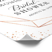 Plum Lila Blush Floral Modernes Brautparty Zeichen Poster (Ecke)