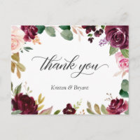Plum Lila Blush Floral Wedding Vielen Dank