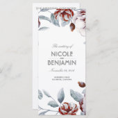 Plum Lila Boho Wasserfarben Blumenprogramme Programm (Vorne/Hinten)