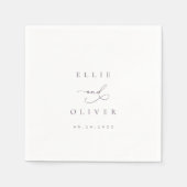 Plum Lila Boho Wedding Modern Cocktail I Serviette (Vorderseite)