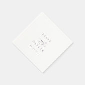 Plum Lila Boho Wedding Modern Cocktail I Serviette (Ecke)