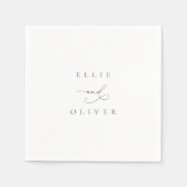 Plum Lila Boho Wedding Modern Cocktail II Serviette (Vorderseite)