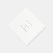 Plum Lila Boho Wedding Modern Cocktail II Serviette (Ecke)