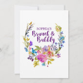 Plum Lila Brunch und Bubbly Brautparty laden ein Einladung (Rückseite)