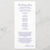 Plum Lila Chandelier Wedding Program Programm (Rückseite)