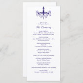 Plum Lila Chandelier Wedding Program Programm (Vorne/Hinten)