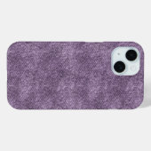 Plum Lila Denim Pattern Case-Mate iPhone Hülle (Rückseite (Horizontal))