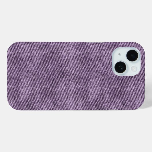 Plum Lila Denim Pattern Case-Mate iPhone Hülle (Rückseite (Horizontal))