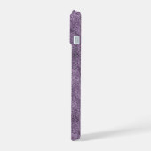 Plum Lila Denim Pattern iPhone 15 Hülle (Linke Seite)