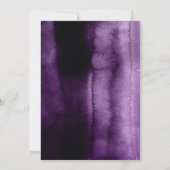 Plum Lila - Eggplant und Goldblumenhochzeit Einladung (Rückseite)