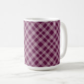 PLUM LILA FALL AUTUMN KARIERT PATTERN KAFFEETASSE (VorderseiteRechts)