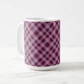 PLUM LILA FALL AUTUMN KARIERT PATTERN KAFFEETASSE (Vorderseite Links)