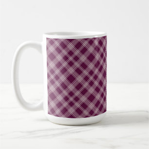 PLUM LILA FALL AUTUMN KARIERT PATTERN KAFFEETASSE