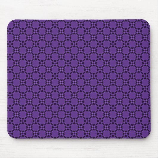 Plum Lila Funky Circles Mousepad (Vorne)