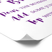 Plum Lila Garden Mimosa Bar Sign Poster (Ecke)