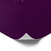 Plum Lila & Gold Chic Hochzeitsfeier ohne Stecker Poster (Ecke)