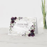 Plum Lila Gold Floral Foto Hochzeit Vielen Dank
