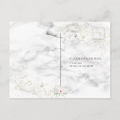 Plum Lila Gold Marmor Hochzeit im Herbst No Menu U Einladungspostkarte (Rückseite)