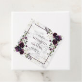 Plum Lila Gold Marmor Wasserfarbe Hochzeit im Herb Geschenkanhänger (Beispiel)