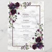 Plum Lila Gold Watercolor Marmor Hochzeit