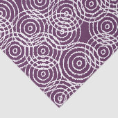 Plum Lila Ikat Overlap Circles Geometrisches Muste Seidenpapier (Ausschnitt)