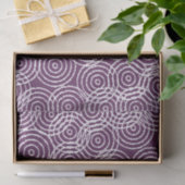 Plum Lila Ikat Overlap Circles Geometrisches Muste Seidenpapier (Geschenk)