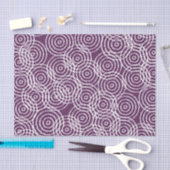 Plum Lila Ikat Overlap Circles Geometrisches Muste Seidenpapier (Handwerk)