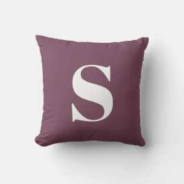 Plum Lila Initial Mit Monogramm Outdoor Pillow Kissen