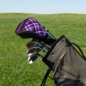 Plum Lila Karierter Monogram Golfabdeckkopf Golf Headcover (In SItu)