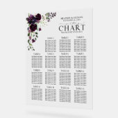 Plum Lila Mauve Floral Empfang Sitzplatz Acrylschild (Winkel)