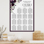 Plum Lila Mauve Floral Empfang Sitzplatz Poster (Küche)