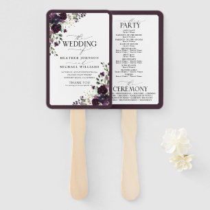 Plum Lila Mauve Floral Watercolor Programm Fächer