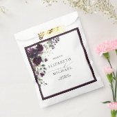 Plum Lila Mauve Floral Watercolor Script Wedding Geschenktütchen (Versiegelt)