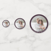 Plum Lila Mauve Floral Watercolor Script Wedding Konfetti (Rückseiten)