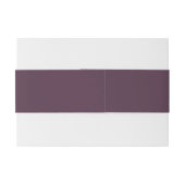 Plum Lila Moderne Kante Elegante Monogram Wedding Einladungsbanderole (Rückseitenbeispiel)