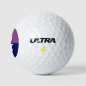 Plum Lila Navy Blue LG Schachbrett Monogram Golfball (Logo)