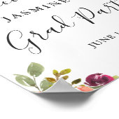 Plum Lila Orange Abschluss Begrüßungszeichen Poster (Ecke)